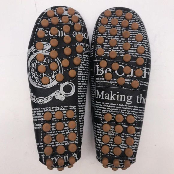 NEW Dior by John Galliano Newspaper Print Driving Loafers Size 3.5 US, 3… - Picture 16 of 16